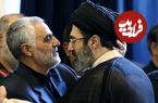 عکس؛ سفر به تاریخ؛ «سید مجتبی خامنه‌ای، فرزند رهبر انقلاب» در 12 سالگی در کنار پدر؛ دهۀ 60