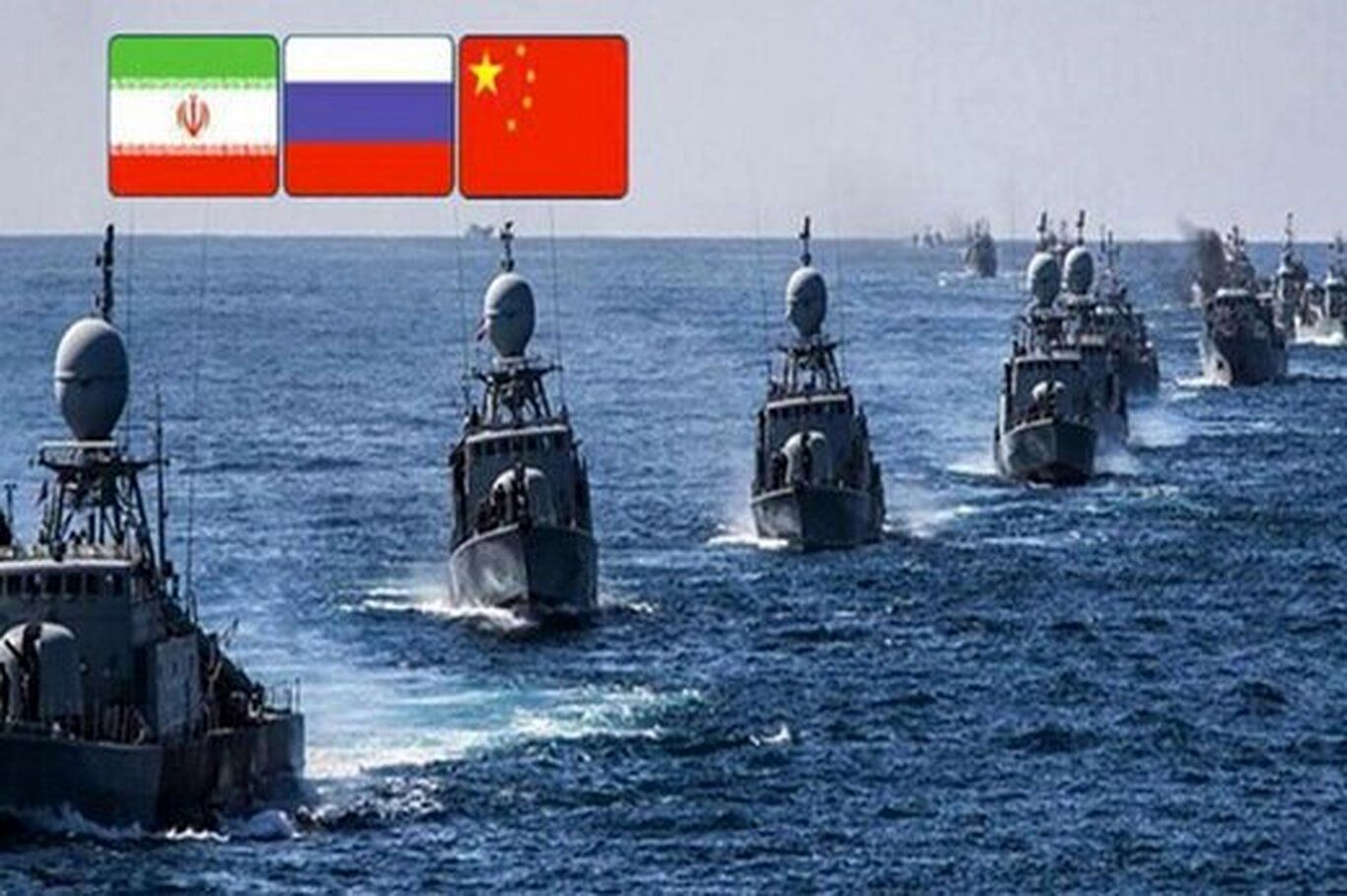 (ویدئو) اولین تصاویر از آغاز رزمایش مشترک دریایی ایران، چین و روسیه