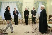 (تصاویر) پوشش زن ایتالیایی در دیدار با روحانی