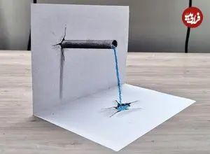 ببینید| به همین سادگی یک نقاشی 3 بعدی شگفت انگیز بکشید!