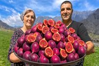 ببینید؛ غذای روستایی در آذربایجان؛ تهیه مربا و تارت با انجیر در روستایی کوهستانی