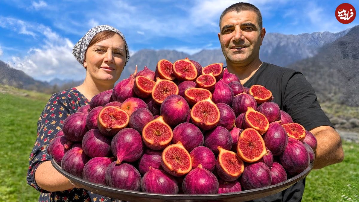 ببینید؛ غذای روستایی در آذربایجان؛ تهیه مربا و تارت با انجیر در روستایی کوهستانی