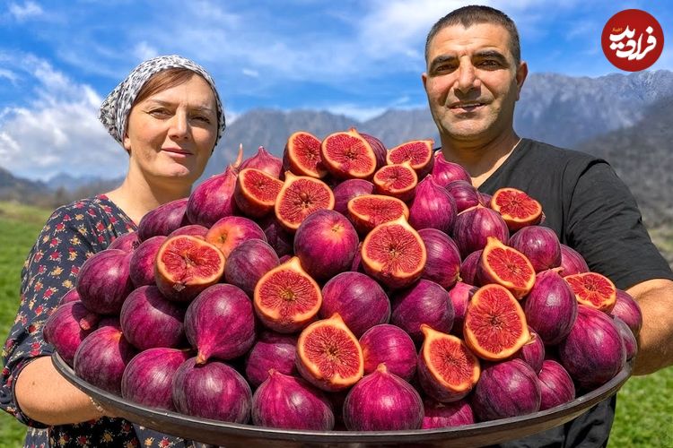 ببینید؛ غذای روستایی در آذربایجان؛ تهیه مربا و تارت با انجیر در روستایی کوهستانی