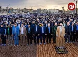 عکس| سفر زمان؛ نماز عید فطر در شهر اردبیل در دوران حکومت ناصرالدین شاه
