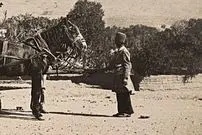 عکس| سفر به ایران قدیم؛ تصویری از «گاری‌سواری» چند تفنگچی در دوران قاجار