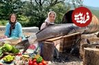 ببینید؛ غذای روستایی در ایران؛ کباب ماهی در بشکه و پخت نان روی ساج