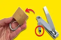 (ویدئو) یک روش جالب و باورنکردنی برای باز کردن قفل با ناخن‌گیر!