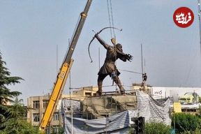عکس؛ مجسمه آرش کمانگیر رونمایی شد