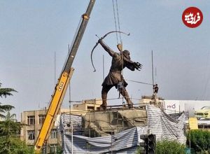 عکس؛ مجسمه آرش کمانگیر رونمایی شد
