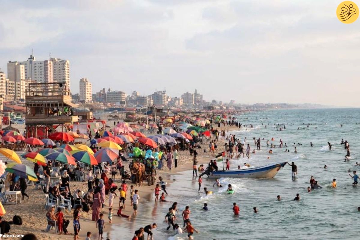 (عکس) وضعیت ساحل غزه پیش و پس از جنگ را ببینید
