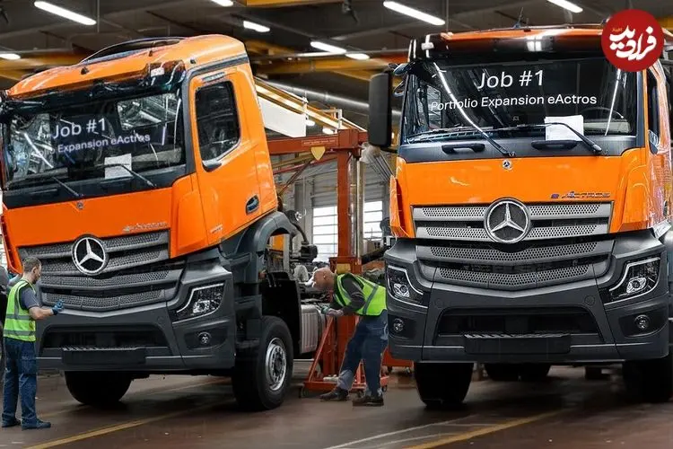 ببینید| نگاهی به فرآیند تولید کامیون های مرسدس بنز eEconic و eActros