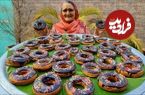 ببینید؛ غذای روستایی در هند؛ تهیه دونات های شکلاتی توسط مادربزرگ هندی
