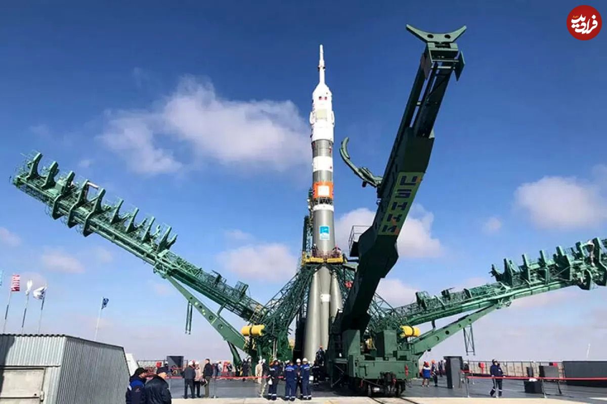 (ویدئو) لحظه هیجان انگیز پرتاب سایوز روسی به فضا