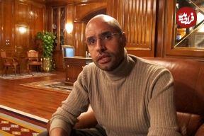 عکس؛ پسر قذافی: پایان جنگ اسرائیل و ایران به زبان فارسی نوشته شد