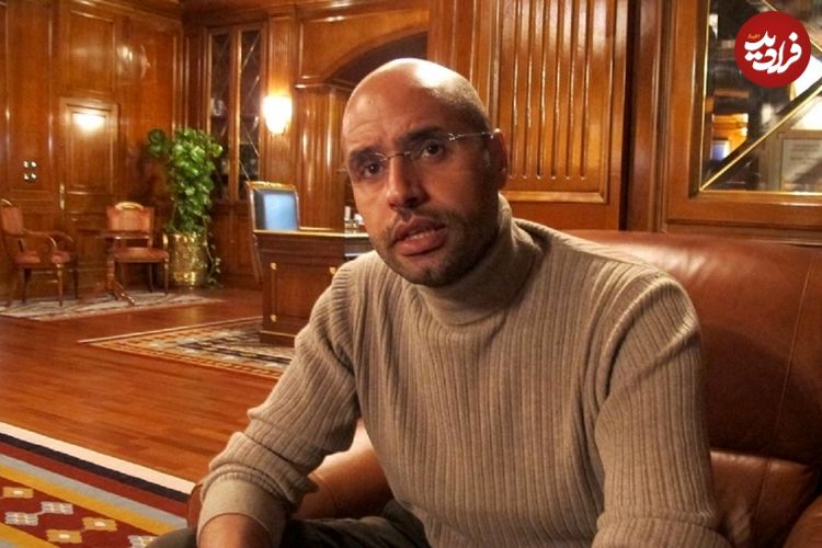 عکس؛ پسر قذافی: پایان جنگ اسرائیل و ایران به زبان فارسی نوشته شد