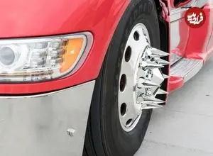 عکس| میخ‌های کرومی روی چرخ کامیون‌ها چیست؟