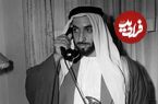 عکس؛ سفر در زمان؛ «محمدرضا پهلوی در حال روبوسی با بنیانگذار امارات»؛ سال 1353