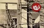عکس| سفر زمان؛ کارگران در حال ساخت «آبدارخانه همایونی» در زمان ناصرالدین شاه؛ 136 سال قبل