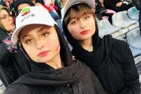 ببینید| سفر در زمان؛ «سارا و نیکا» سریال پایتخت در حال شیپور زدن در ورزشگاه؛ سال 98