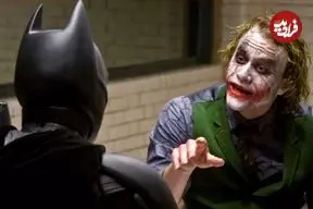 تصویری جالب از جوکر و بتمن در پشت صحنه فیلم شوالیه تاریکی
