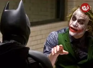 تصویری جالب از جوکر و بتمن در پشت صحنه فیلم شوالیه تاریکی