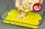 ببینید| طرز تهیه یک شام متفاوت و جدید با 3 سینه مرغ و 500 گرم سیب زمینی