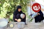 ببینید؛ غذای روستایی در ایران؛ تهیه دوغ و کره سنتی توسط مادربزرگ ایلامی