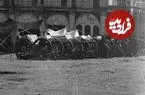 عکس| سفر زمان؛ توپ‌های جنگی و چادرهای نظامیان در میدان توپخانه؛ بیش از 100 سال قبل