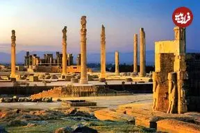 عکس| سفر به ایران قدیم؛ منظرۀ «تخت جمشید»؛ 136 سال قبل
