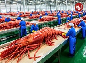 ببینید| چگونه صدها تن میگو در آمریکا پرورش، برداشت و فرآوری می شود؟