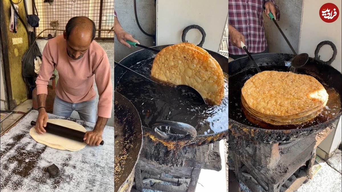 ببینید؛ غذای خیابانی در هند؛ پخت نان سنتی پاکوان (Pakwan) در گجرات