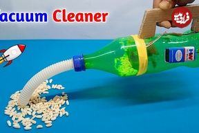 ببینید؛ نحوه ساخت یک جاروبرقی کوچک با بطری نوشابه برای نظافت داخل خودرو 