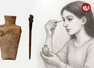 عکس؛ کشف یک سرمه چشم با قدمت ۳ هزار سال متعلق به عصر آهن در ایران