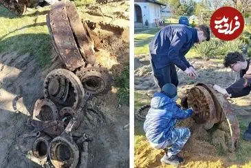 کشف «تانک 80 ساله» که در یک باغ دفن شده بود