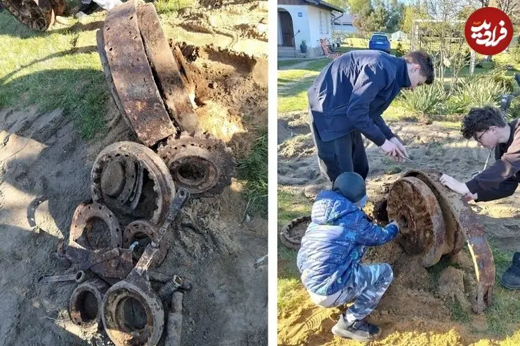 کشف «تانک 80 ساله» که در یک باغ دفن شده بود
