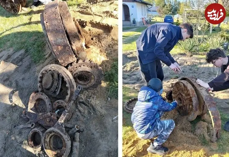 کشف «تانک 80 ساله» که در یک باغ دفن شده بود