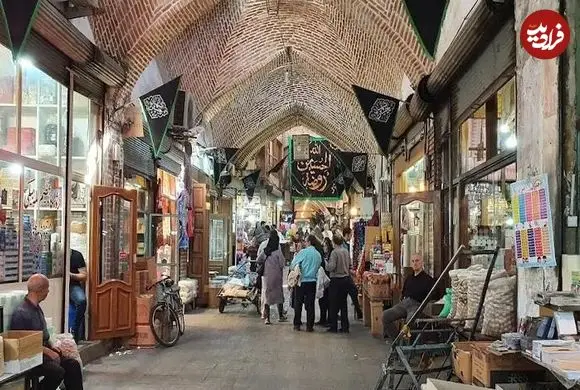 عکس| سفر به ایران قدیم؛ تصویری از یک مغازه در بازار تبریز در دوران قاجار