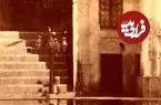 عکس| سفر به ایران قدیم؛ منظرۀ قصر تابستانی قاجار در کنار استخر