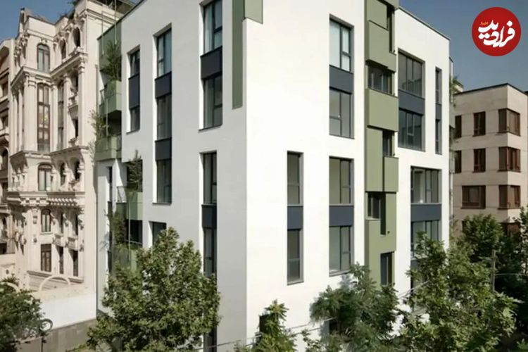 تصاویر؛ معماری جالب بالکن های شب تاب در قیطریه 