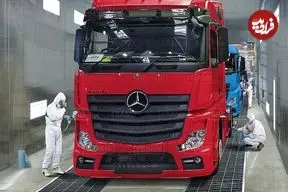 ببینید| کامیون های پیشرفته و برقی مرسدس بنز چگونه تولید می شوند؟