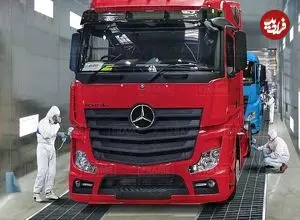 ببینید| کامیون های پیشرفته و برقی مرسدس بنز چگونه تولید می شوند؟