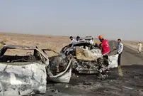 پنج سرنشین حادثه رانندگی ریگان - ایرانشهر در آتش سوختند