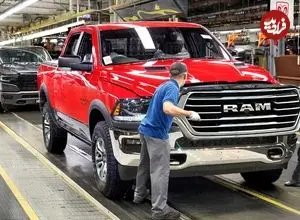 ببینید| مراحل صفر تا صد تولید وانت پیکاپ قدرتمند دوج رم 1500 در آمریکا