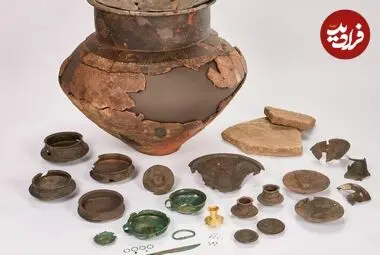 شیء ناشناختۀ طلایی که در قبر 3 هزار ساله پیدا شد