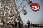 عکس| سفر زمان؛ یکی از اولین چرخ و فلک های تهران و در دوران قاجار