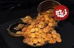 گنج سکه‌های طلا که در زمان انقلاب روسیه مخفی شده بود، از زیر دیوار خانه بیرون آمد