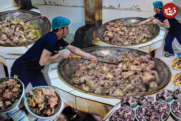 ببینید؛ غذای خیابانی در افغانستان؛ پخت 350 کیلو قابلی پلو؛ غذای محبوب افغان ها