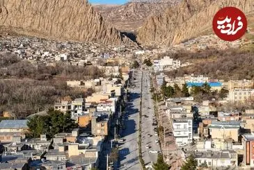 عکس| سفر زمان؛ خیابان اصلی شهر «کرند کرمانشاه» در حدود یک قرن قبل