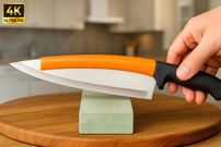 ببینید؛ ترفندهایی برای تیز کردن چاقو مانند تیغ در دو دقیقه!