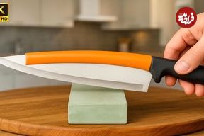 ببینید؛ ترفندهایی برای تیز کردن چاقو مانند تیغ در دو دقیقه!